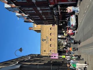 Rue Brick Lane dans l'East End de Londres